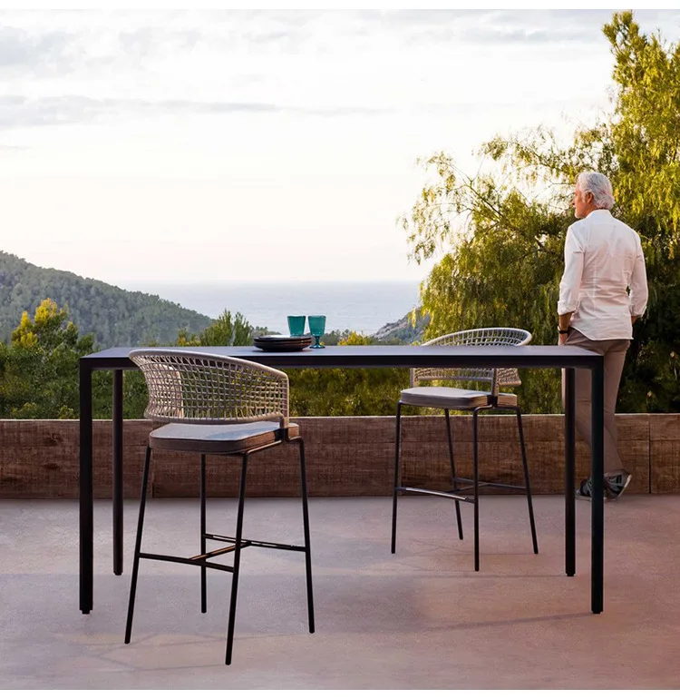 high bistro kitchen bar table and rattan chair set stools bar chairs kitchen luxury