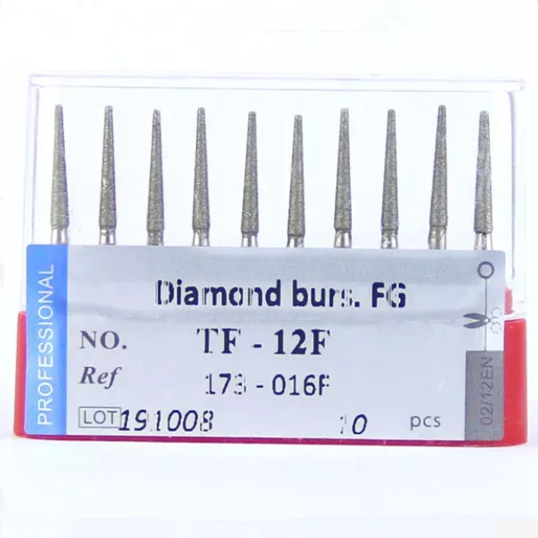 Stainless Steel Round Pear Shaped Wear Resistant Highspeed Handpiece Diamond Dental Burs