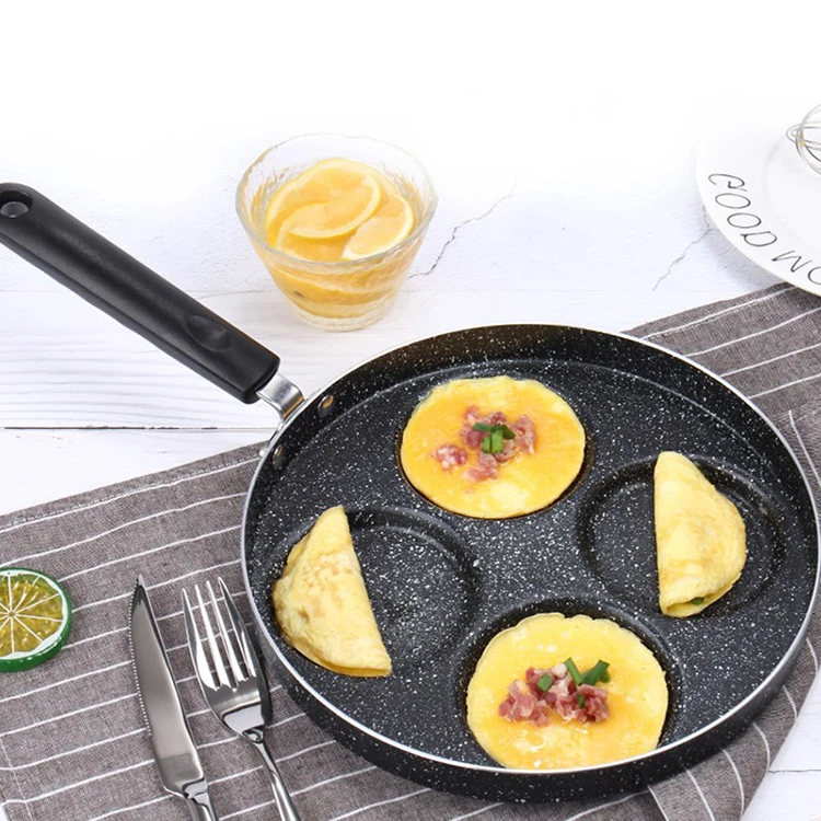 EXW price Hot Selling Multi Function 4 Holes Non-Stick Breakfast Pancake Cooking Egg Frying Pan