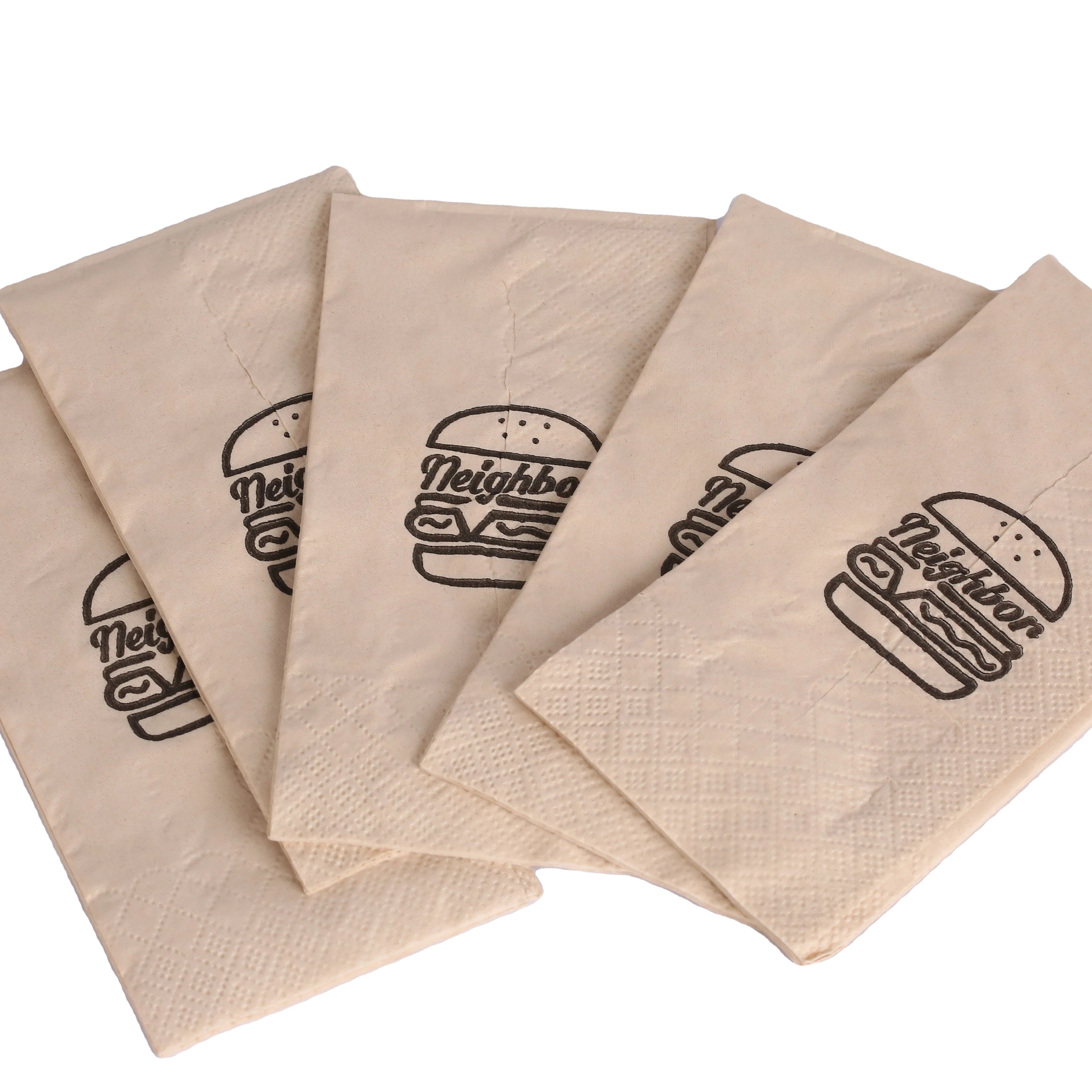 wholesale 2 ply Fiber Bamboo table napkins customized high quality hotel table napkin paper