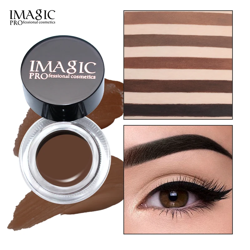 With brush smooth eyebrow cream kits black eyebrow tint gel