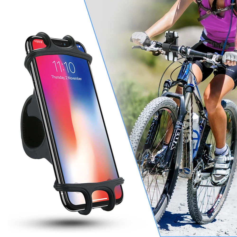 
Universal Rotating Silicone Bicycle Bike Mobile Phone Holder Stand 