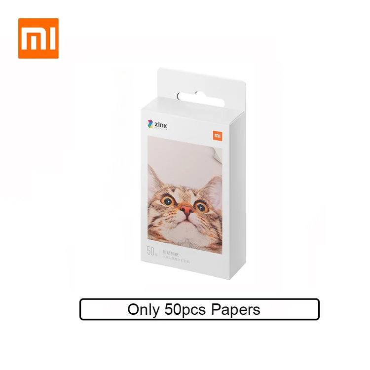  Новый портативный фотопринтер Xiaomi Mi бумага 20/50 листов ZINK 3 дюйма мини карманный самоклеящийся фотографический
