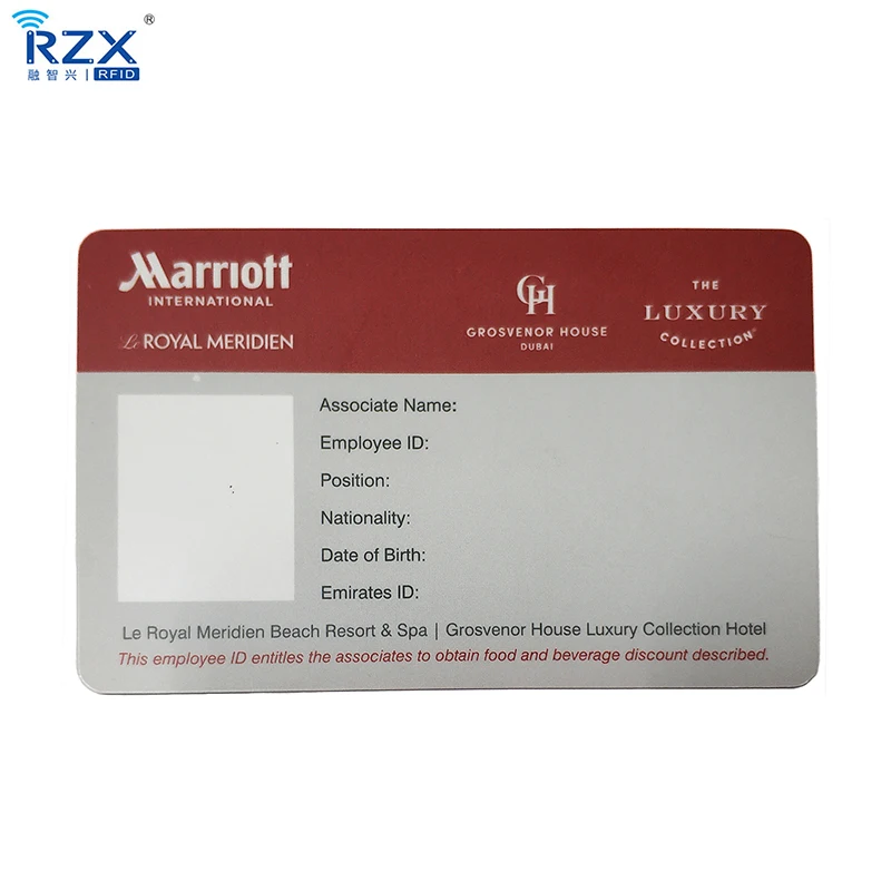 Customized PVC ID Card CR80 85.5*54MM for Vip Event Badge Student Employee Cards