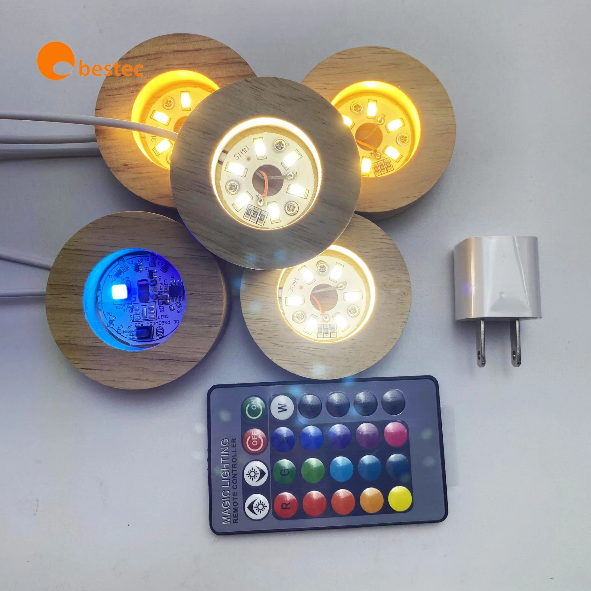 Kids Night Lamp, 3D Acrylic USB Powered with Wooden Base Sleep Light Birthday Gifts Room Decor for Baby Toddler