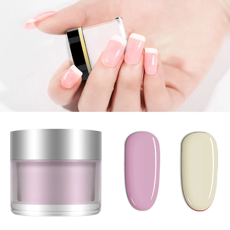 Fashion Two-in-one Nude Transparent Pink And White Crystal Powder Infiltration Powder Extended Carving Acrylic Powder