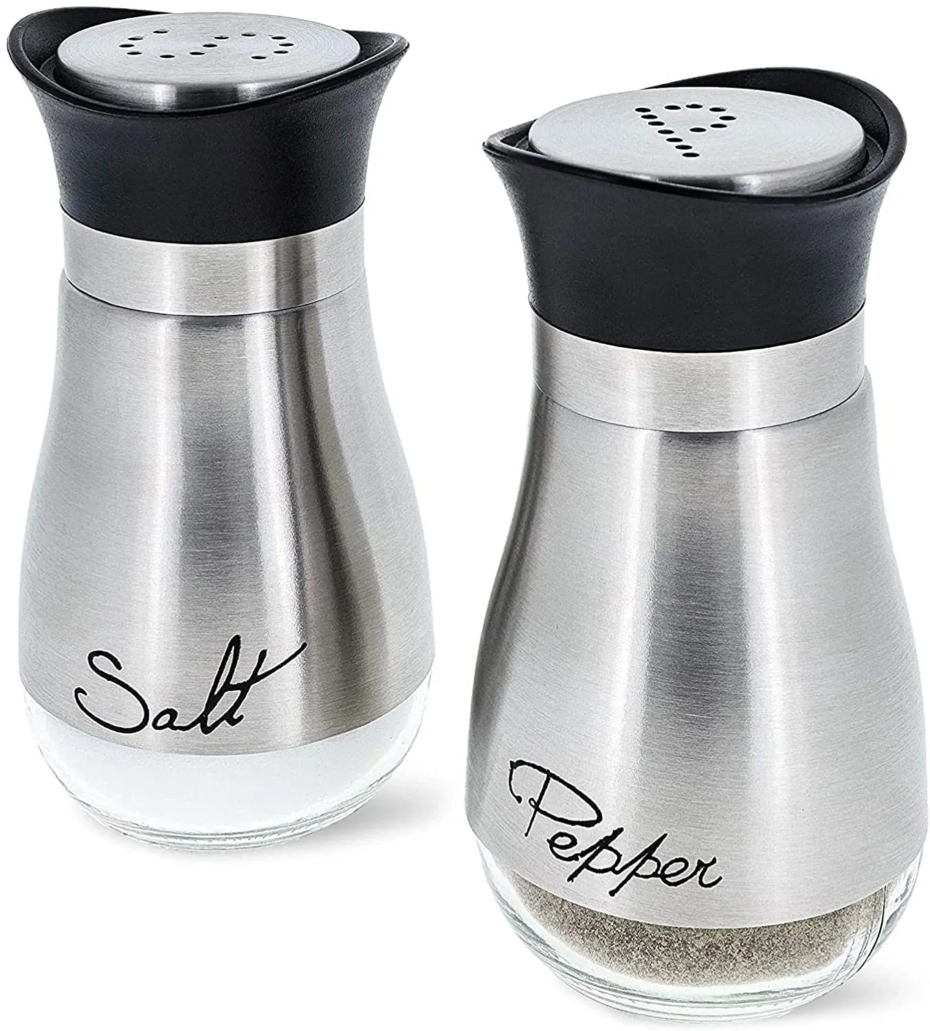 Glass spice container kitchen glass seasoning salt spice jars glass chili salt and pepper seasoning spice bottle