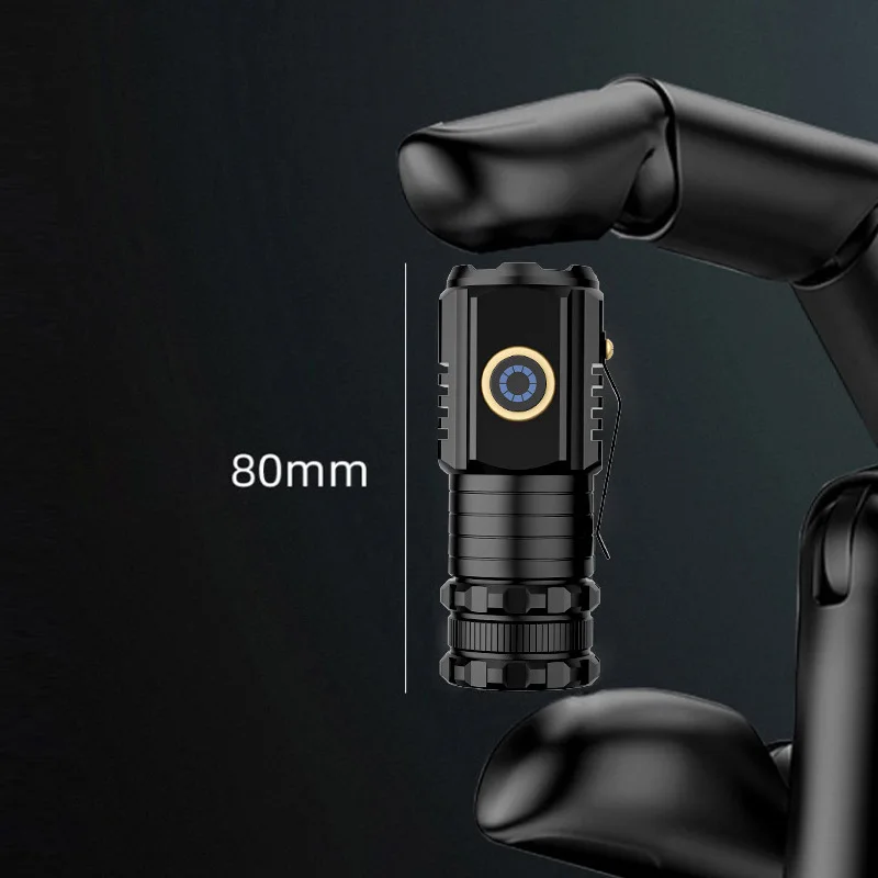 Magnetic Rechargeable Super Bright Flashlight Flash Light Portable EmergencyMultifunction Small Flashlight For Outdoor