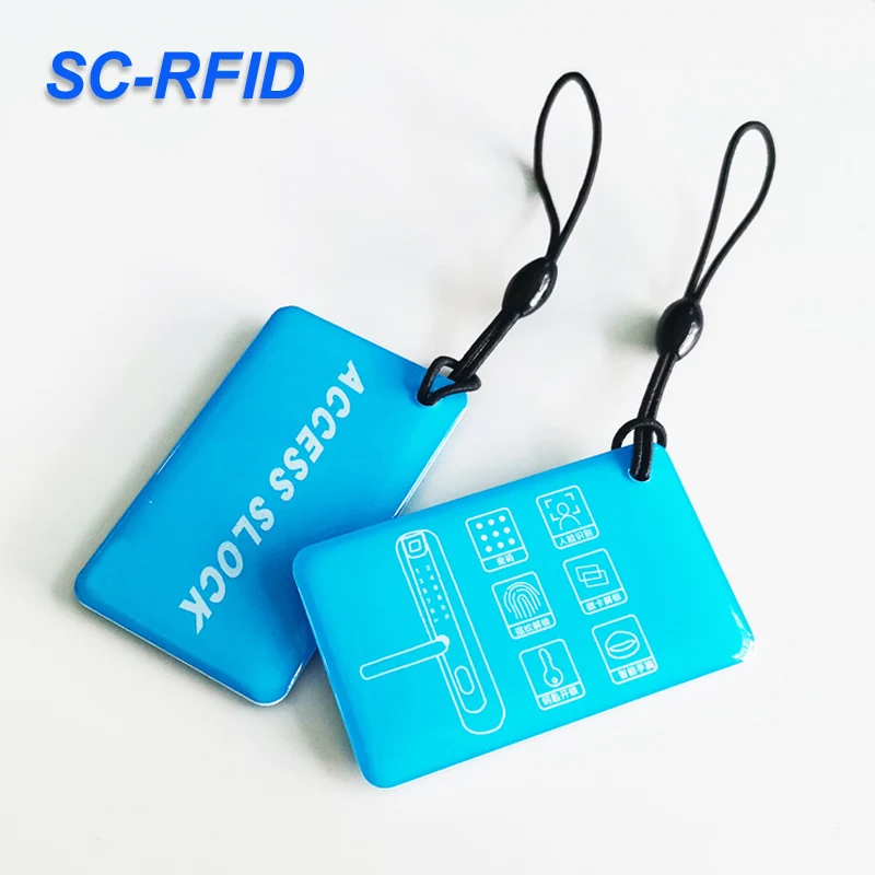 Manufacturer wholesale Crystal card Programmable 13.56mhz nfc chip epoxy label RFID access control apartment access card
