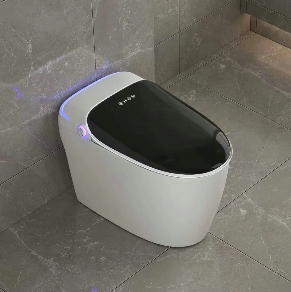2024 New Design Fully Automatic Operation Electric Bidet Sensor Grey Color Floor Mounted Smart Toilet