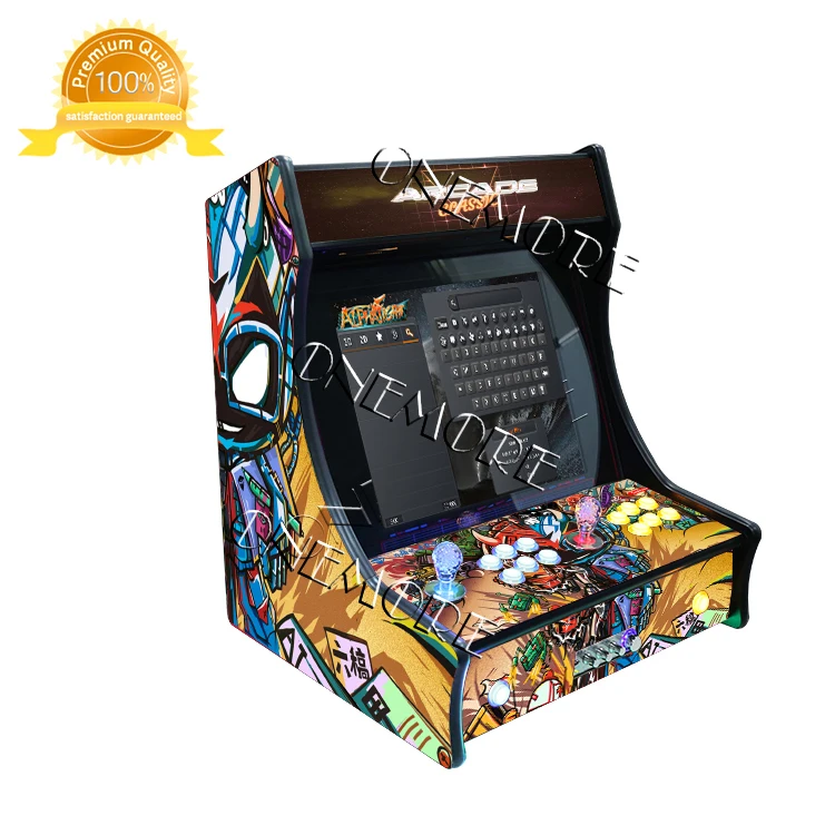 Retro 2 Player Arcade Tabletop Bartop 21.5 Inch LCD 10000+ Games Coin Operated Games Machine For Sale