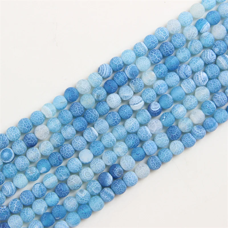 Polychromatic Natural  Frost  Cracked Agate Semi-Precious Loose Gemstones Wholesale  Ornament Accessories