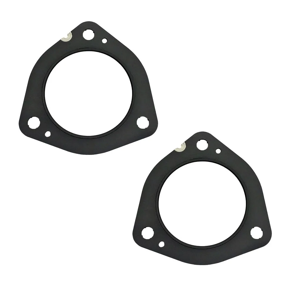 China Hardware Factory Blackened Steel Custom Shape Spacers High Quality Aluminum Thin Stamped 3-Hole Fixed Screw gaskets