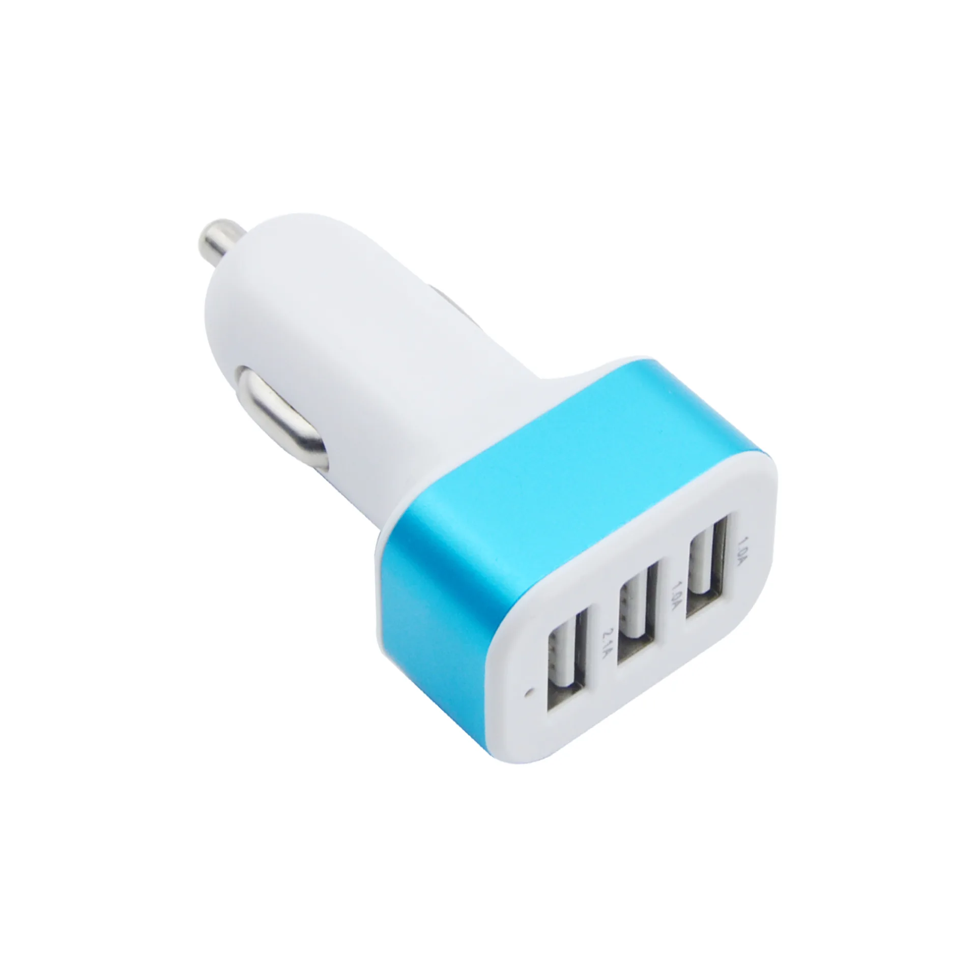 Portable 3-Port USB Car Charger Random Color Dropshipping 12V/24V  1A Quick Charging Triple Ports Auto Charger Adapter