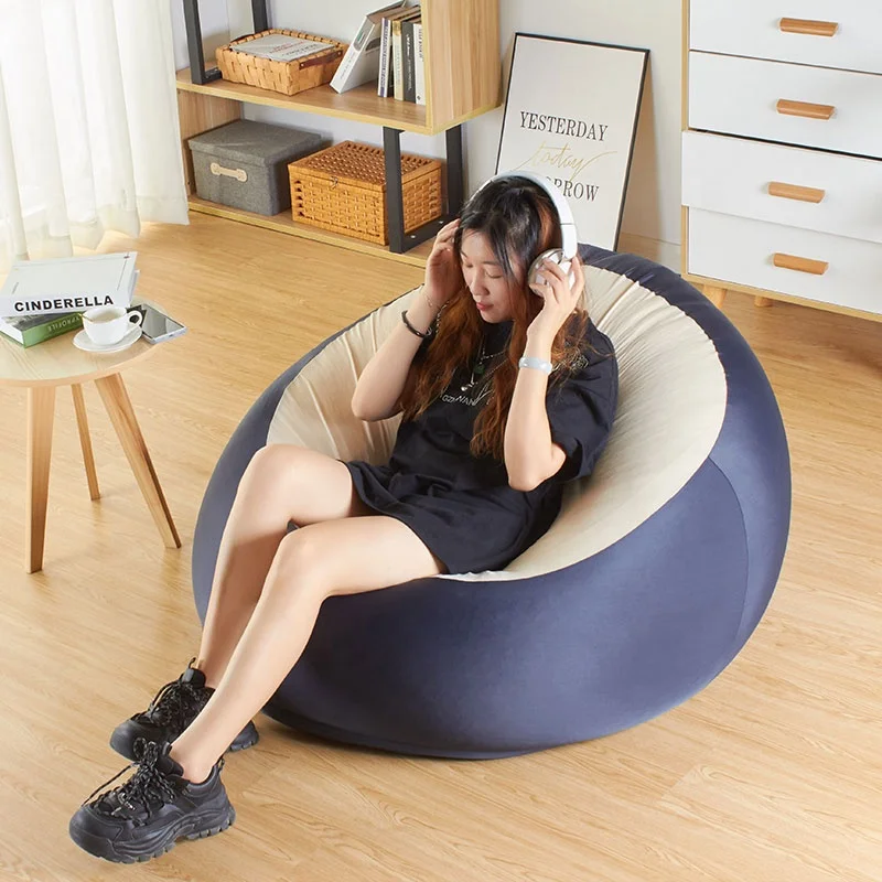 Indoor round single small tatami bean bag chair manufacturers wholesale elastic cloth lazy small sofa