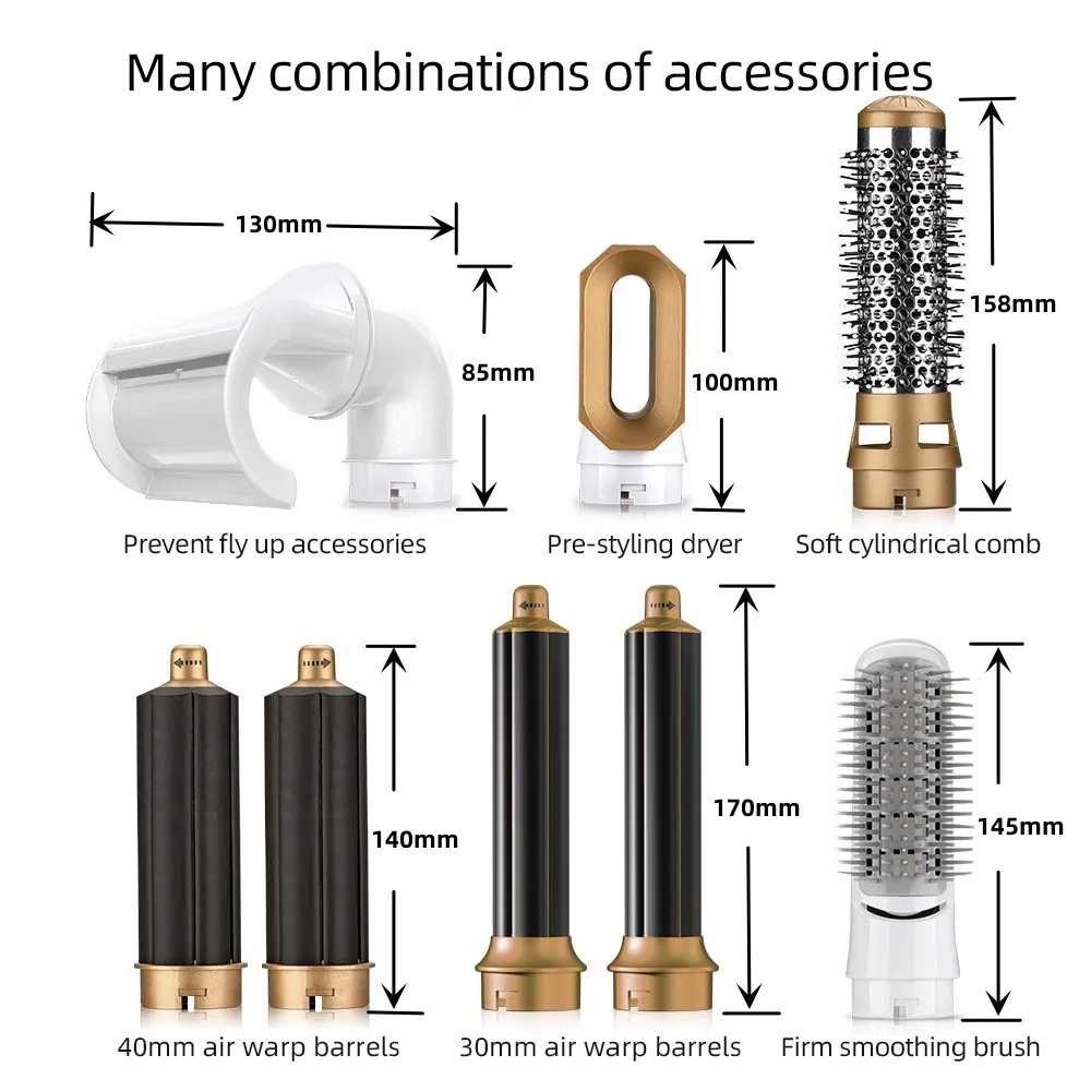 Hot Sales Electric 7 In 1 Hair Dryer Brush Professional Complete Styler One Step 7 In 1 Hot Air Brush Styling Tool