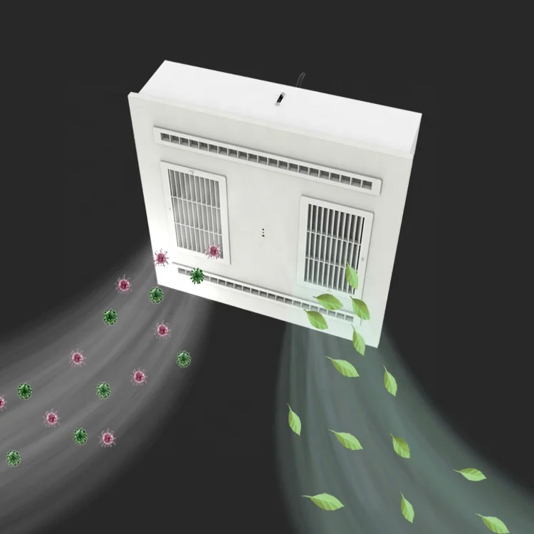 ZJESL manufacturer supply anti bacterial led panel with air purifier hepa13 apply in indoor