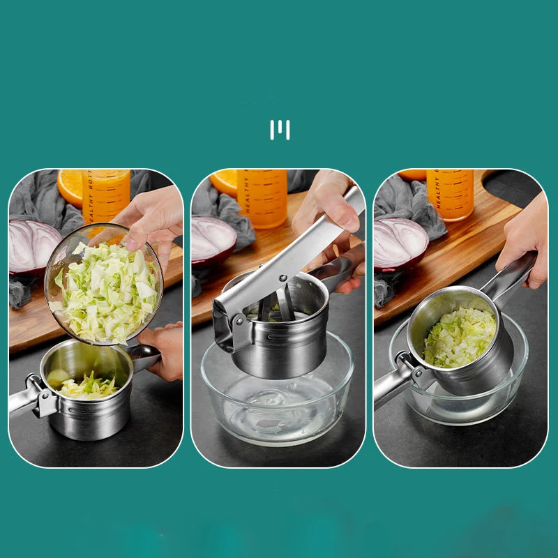 Wholesale kitchen accessories professional vegetable manual stainless steel potato ricer press mixer mashers kitchen tools