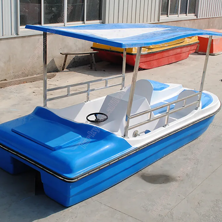 the most popular water park fiberglass human power foot paddle pedal boat water pedal boat
