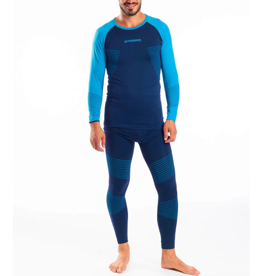 Seamless outdoor sportswear manufacturer OEM mens thermal base layer for winter skiing cycling moisture wicking and breathable