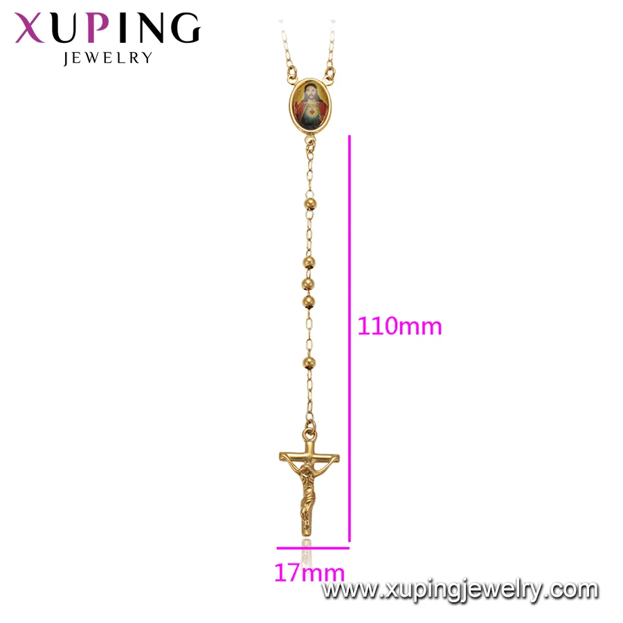 46259 xuping ювелирные изделия Элегантные ожерелья 18k позолоченные религиозный нейтральный крест