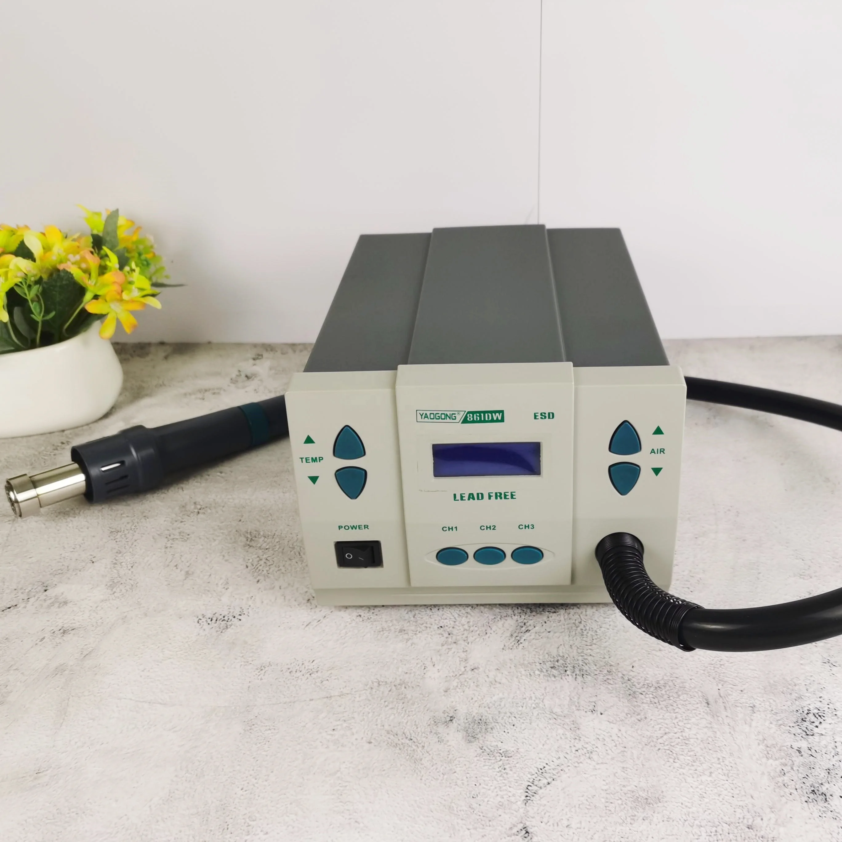 220 В 110 YAOGONG 861DW 1000 Вт станция для переделки горячего воздуха паяльный инструмент ремонта печатных плат со сменным 5 8 10 мм насадкой теплового пистолета