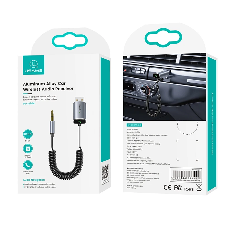Usamsusams USB передатчик приемник 2-в-1 беспроводной аудио адаптер 5 0 автомобильный