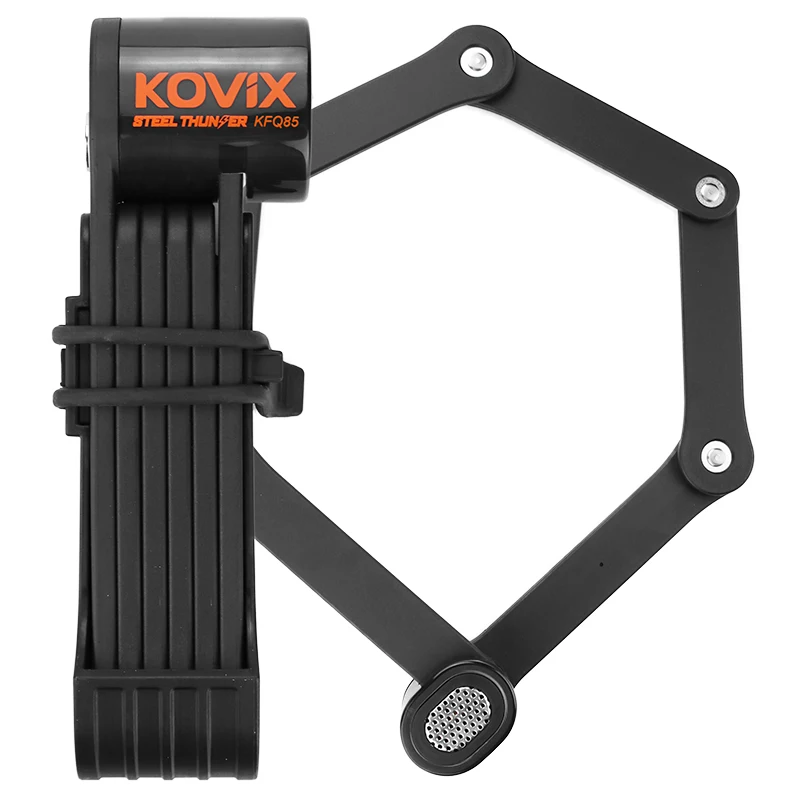 KOVIX New Design 20 Inch Custom Logo Folding Bike Frame Lock Stainless Steel Folding Buckle Glide Lock Foldable Biscicle Lock
