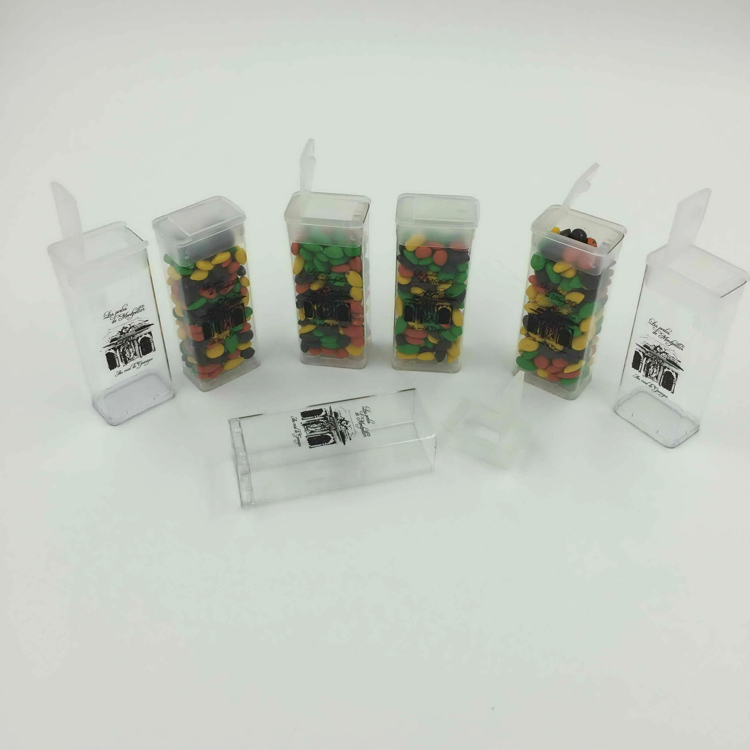 2024 pop Clear Candy Container With Flip Top