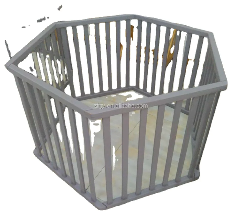 Wooden indoor baby children safety play area fence