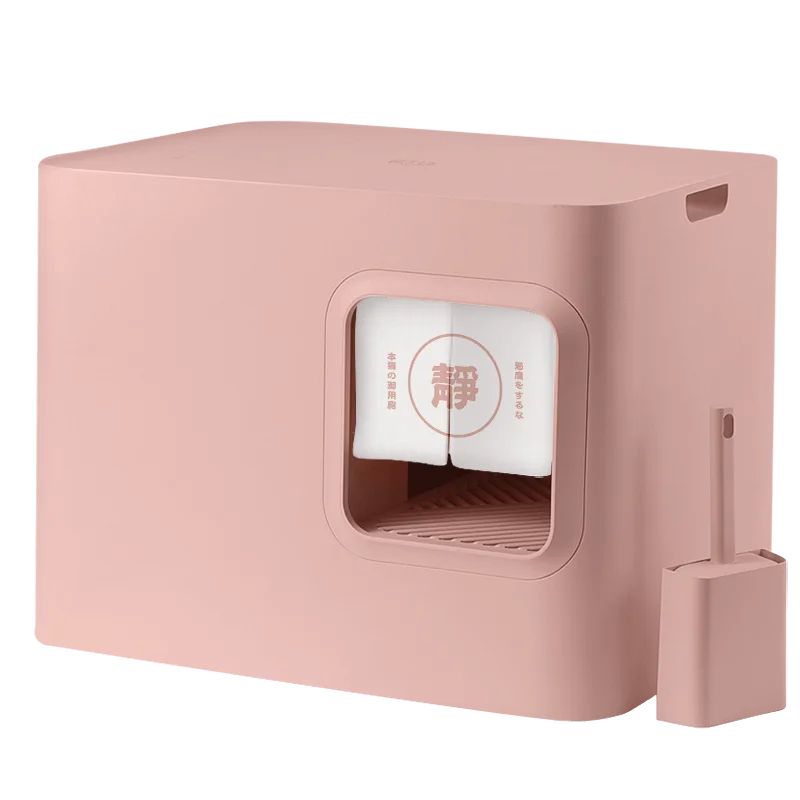 high quality made in China cats litter box with drawer plastic leak proof closed cat litter box