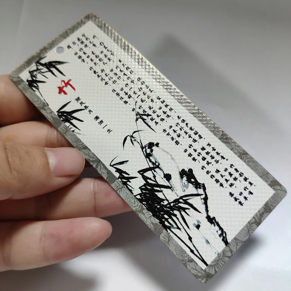 
Custom stainless steel various brushed designs metal bookmark for book 