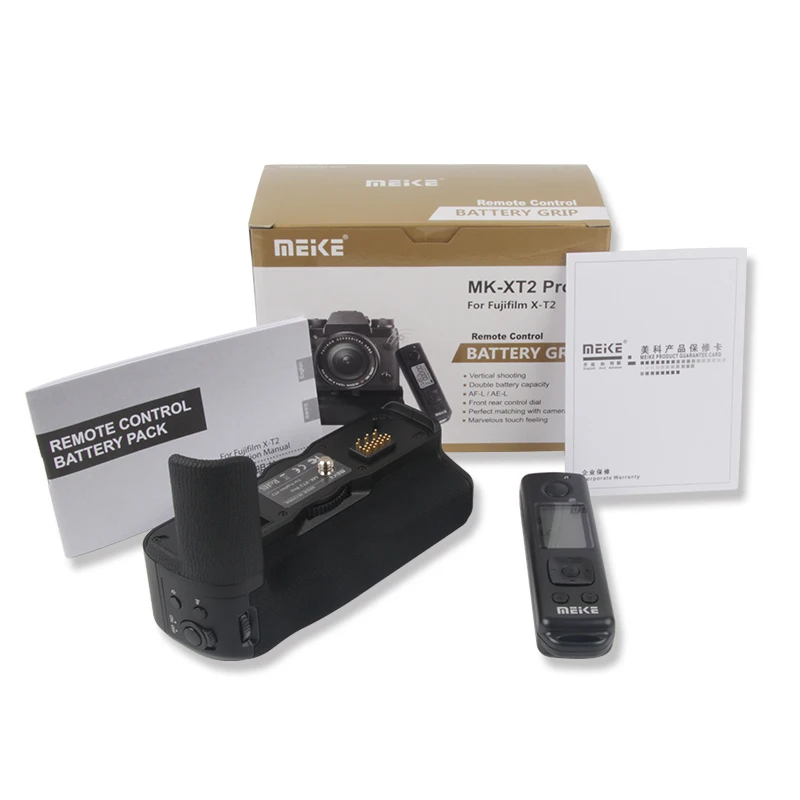  Вертикальная Батарейная ручка Meike MK-XT2 Pro 2 4G беспроводное управление для камеры Fujifilm XT2 работает с батареей