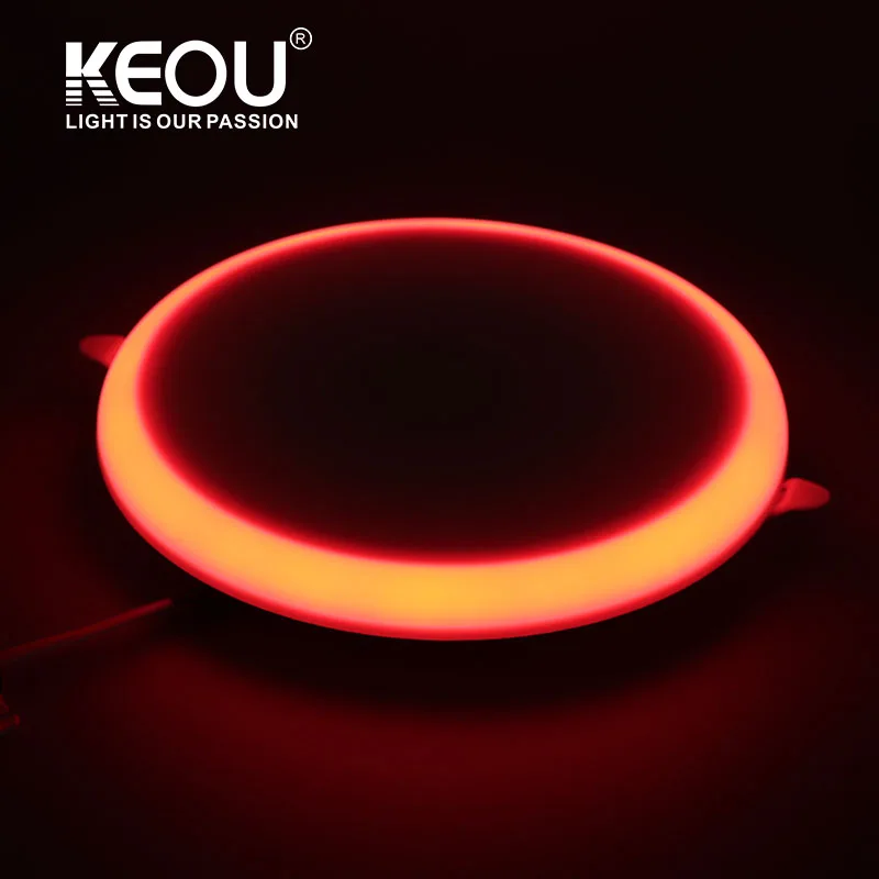 KEOU Led Panel Light RGB for Indoor Free Sample Dual Color CCT 9W 16W 24W 32W Aluminum Modern 80 SMD2835 Adjustable Hole Size