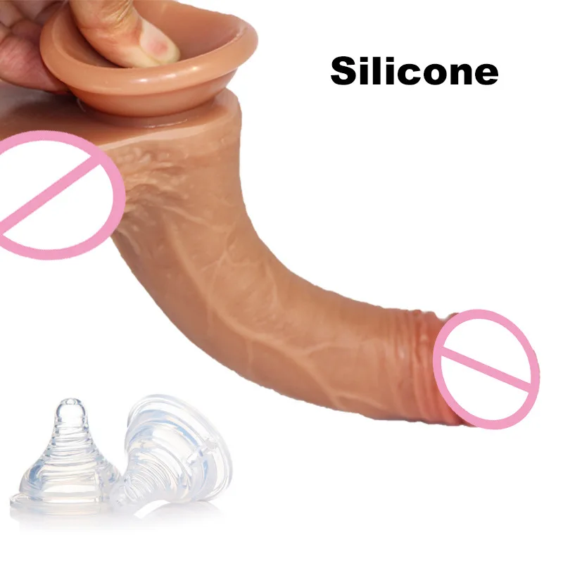 High Quality Female Penis Sex Toys Artificial Soft Silicone Penis Vibrator For Women Female Masturbator