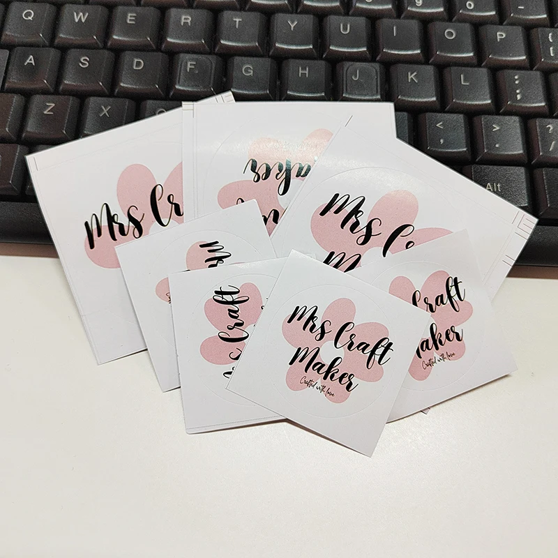 Paper Printing Supplier Clothing Packaging Tag Adhesive Die Cut Sticker Label with Custom Name Logo