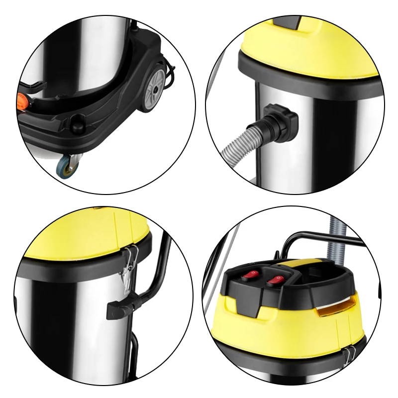 Jienuo 2800W 80L Industrial double motors Wet And Dry Function and CB Certification vacuum cleaners for factory