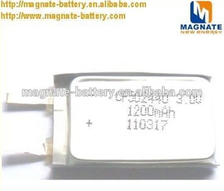 Li/MnO2 мягкие батареи CP502440 3,0 в 1200 мАч с разъемом JST