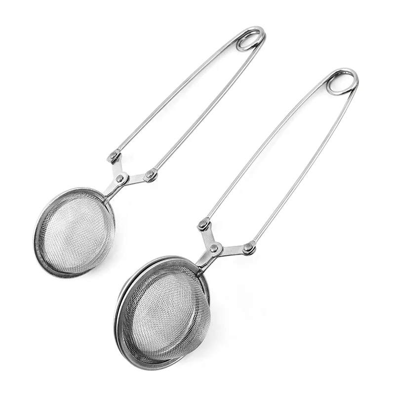 home and kitchen 304 stainless steel reusable tea coffee strainer filter Snap wire mesh gold Tea Ball infuser for loose tea Leaf