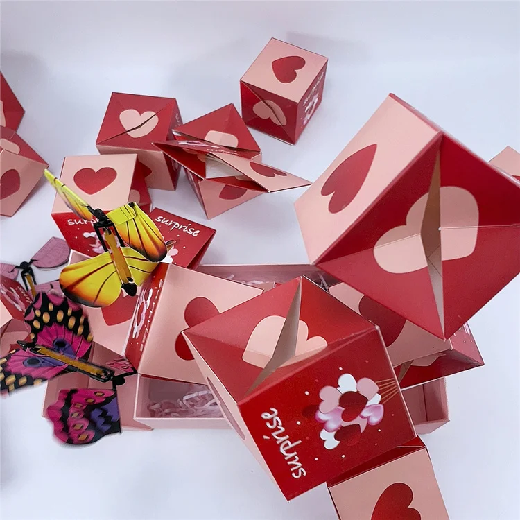 New Trends Mistery Oud Pop Up Butterfly Fly Out Bouncy Box Paper Packaging Women Gift Set In Box With Magnetic Closure Reusable