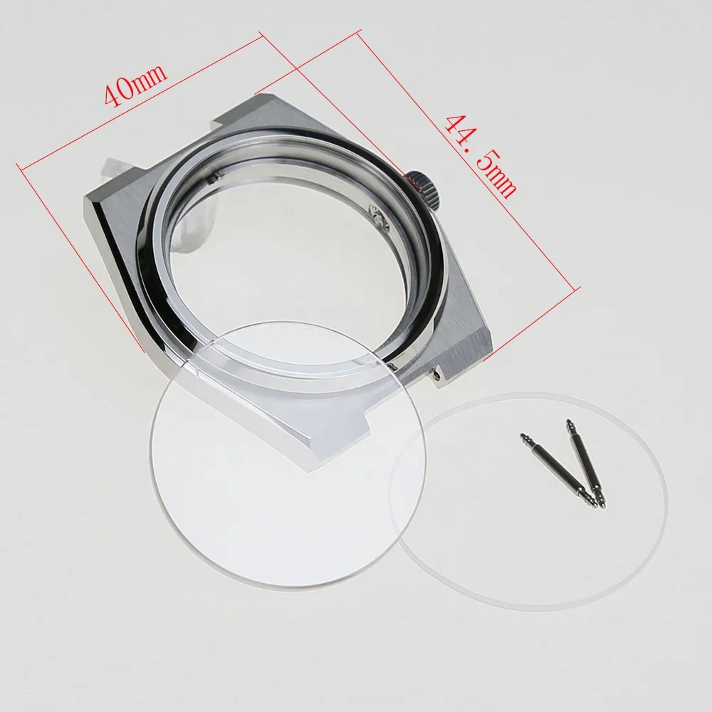 2024 New 40mm 316L Stainless Steel Fit  NH35 NH36 Movement With Flat Sapphire  Glass Bracelet  Men Watch Case