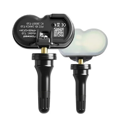 Foxwell T10 Universal Programmable TPMS Sensor Rubber Valve Stem 433/315 MHz 2 in 1 Gum Head