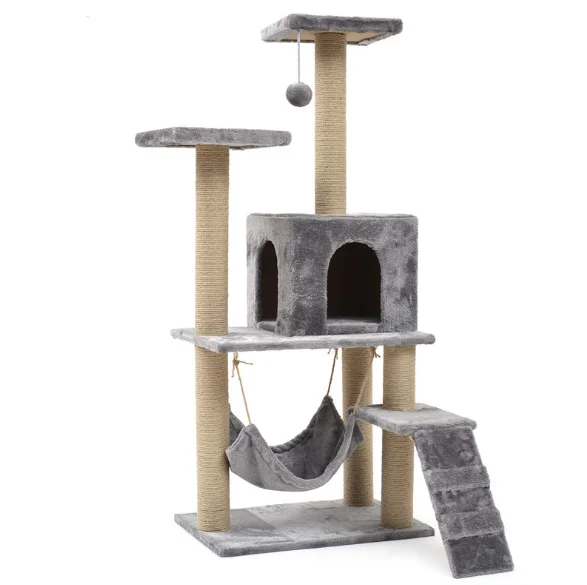 New Design Kitten Cat Scratcher Board Cat Climbing Frame Plush Rope Toy Cat Tree Tower