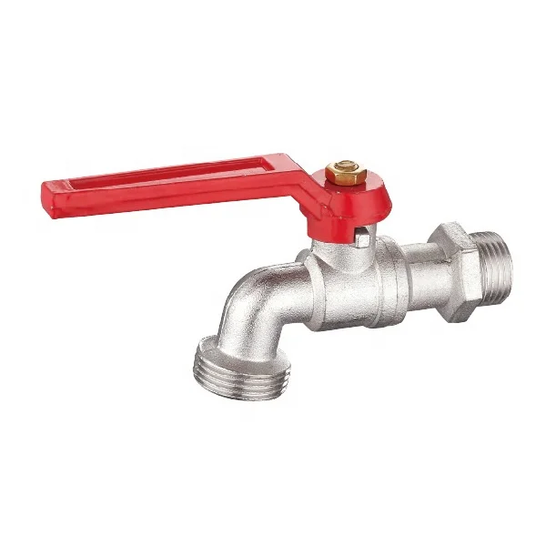 South America Factory wholesale bibcock red handle hot sell zinc bibcock taps