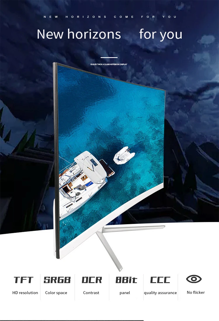  SC004 Фабрика оптовая продажа 24 изогнутый монитор 23 8 дюймовый LCD компьютерный экран TFT изготовления на