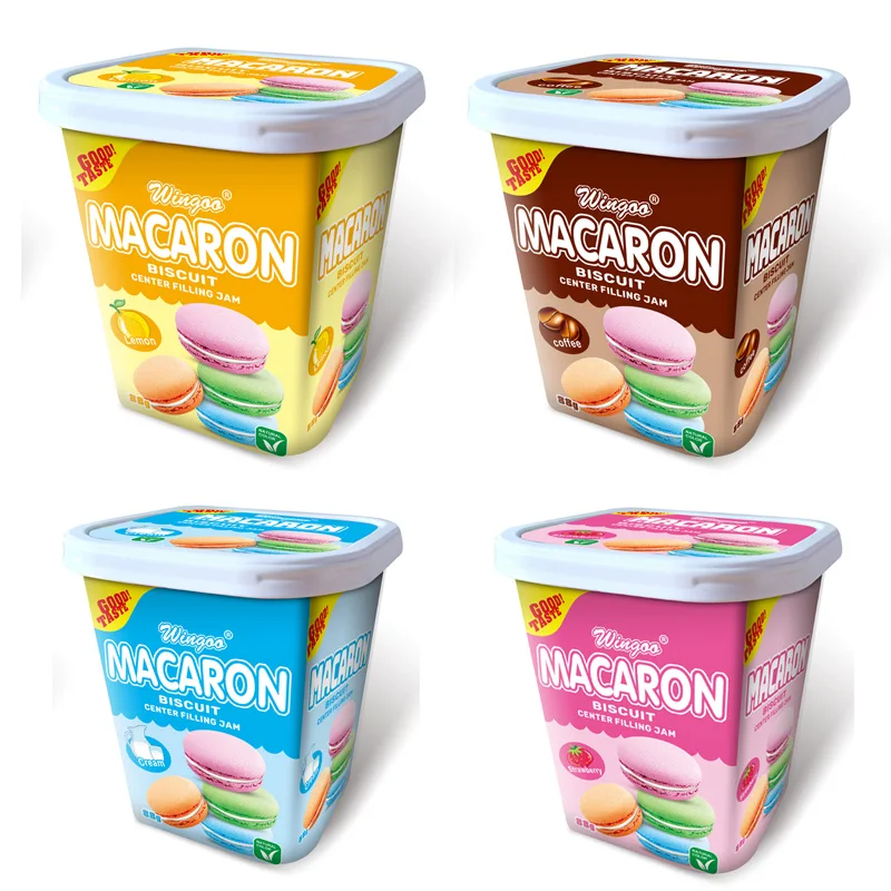 Hot Sale Macaron Sandwich Sweet Jam Biscuit and Cookie Snack