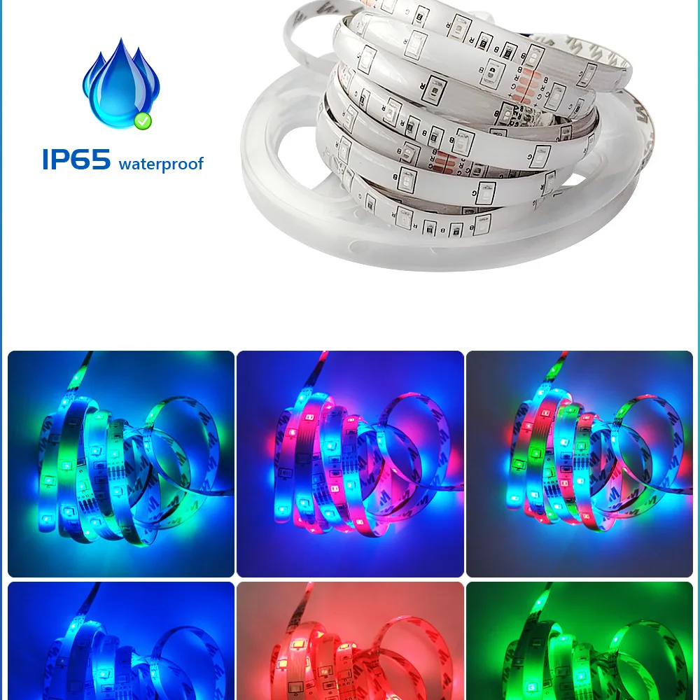  Светодиодная лента RGB 5050 SMD гибкая водонепроницаемая Неоновая Гибкая светодиодная Rgb 220