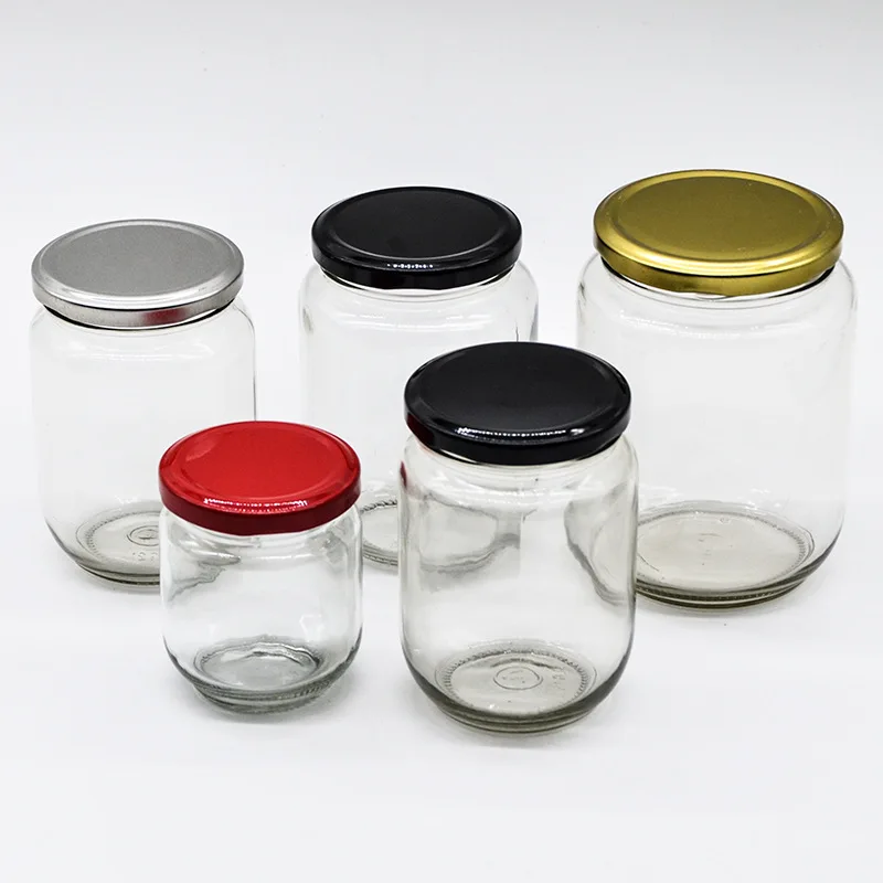 Xuzhou China Glass Factory Round Food Beverage Liquor Storage Packing Bottle Leakproofness Jar for Honey
