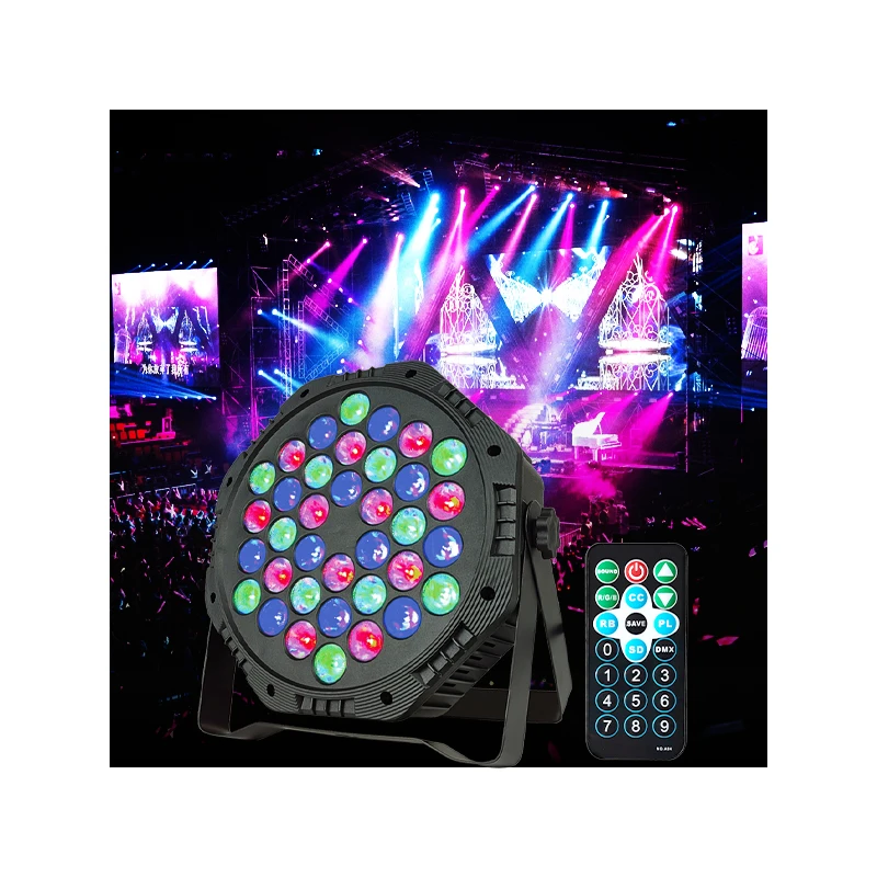 36*1W RGB DJ Disco Lighting with 7 Modes Uplights LED Par Light Stage Lights
