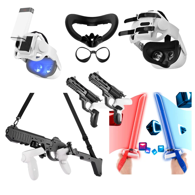 Заводская цена популярный полный комплект Oculus Quest 2 VR аксессуары для Oculus Quest 2 ремешок для головы пистолет в наличии силиконовые защитные чехлы